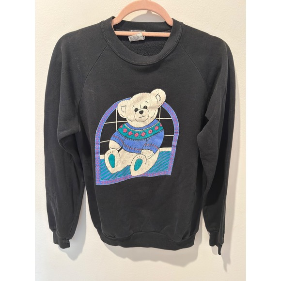 Gopher Sport Tops - Vintage 90s Gopher Sport Teddy Bear Graphic Raglan Sweatshirt